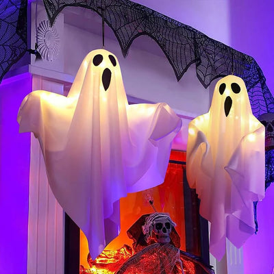 Halloween Glowing Ghost Chandelier Spooky Party Decoration Light