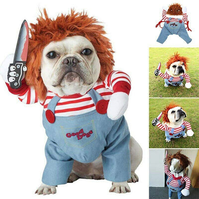 Halloween Dog Costume Adjustable Funny Scary Dog Clothes For Parties