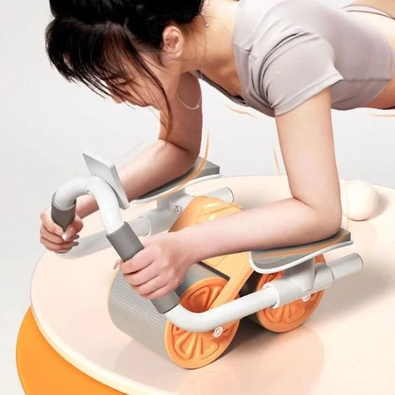 Ab Roller Wheel With Elbow Support And Automatic Rebound Function
