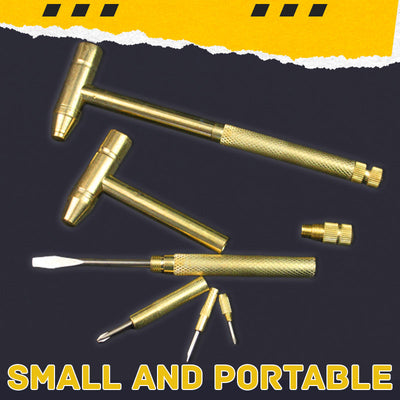 5 In 1 Mini Hammer And Screwdriver Set Compact Hand Tool Kit
