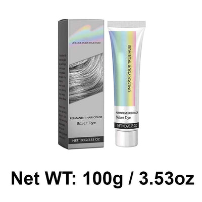 2-in-1 Natural Essence Extract Silver Hair Dye Long Lasting