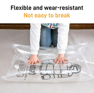 Hanging Vacuum Storage Bags Space Saving Clothes Organizer Set