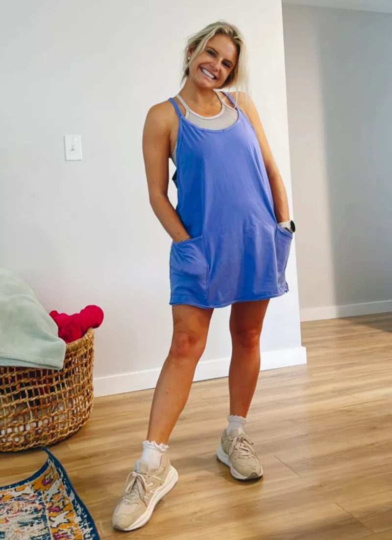 Casual Sleeveless Mini Dress With Built-In Shorts For Summer