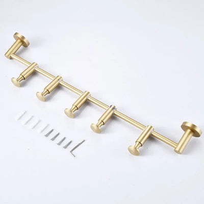 Adjustable Brass Wall Hanger For Hats Scarves And Bags Storage