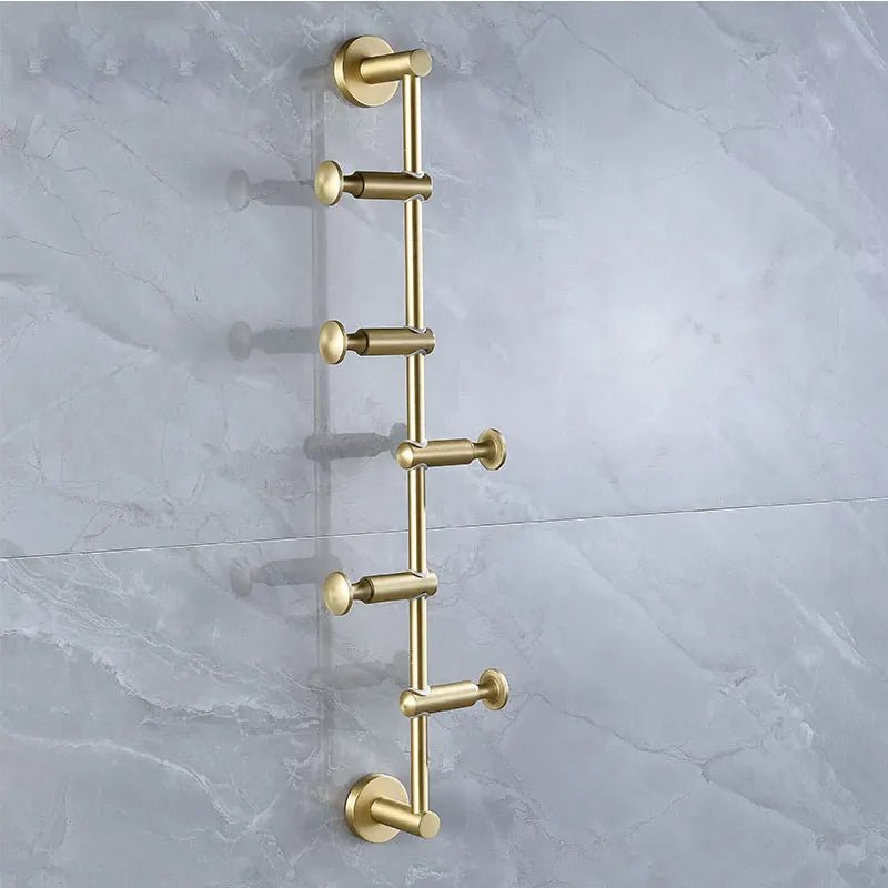 Adjustable Brass Wall Hanger For Hats Scarves And Bags Storage