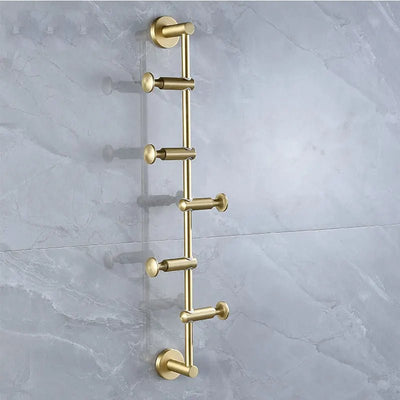 Adjustable Brass Wall Hanger For Hats Scarves And Bags Storage