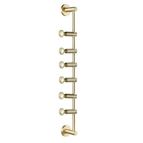 Adjustable Brass Wall Hanger For Hats Scarves And Bags Storage