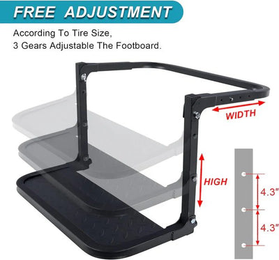 Adjustable Folding Tire Step Portable Heavy Duty Step For Trucks SUVs RVs