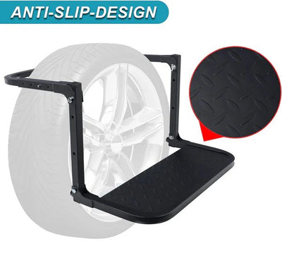 Adjustable Folding Tire Step Portable Heavy Duty Step For Trucks SUVs RVs