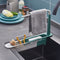 Adjustable Telescopic Sink Holder 2-in-1 Storage Rack With Dishcloth
