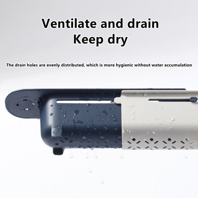 Adjustable Telescopic Sink Holder 2-in-1 Storage Rack With Dishcloth