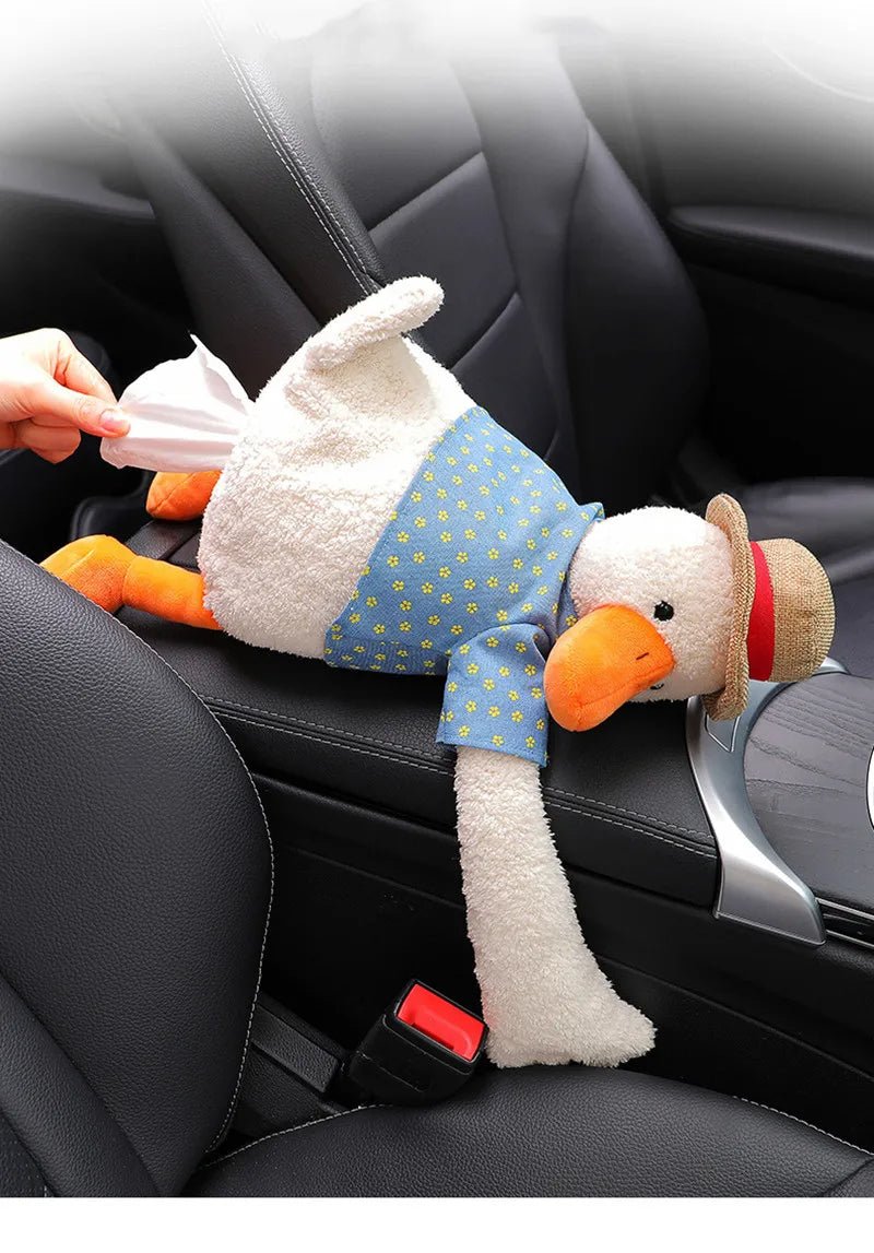 Duck Tissue Box Soft Cartoon Napkin Holder For Car Seat Home Decor