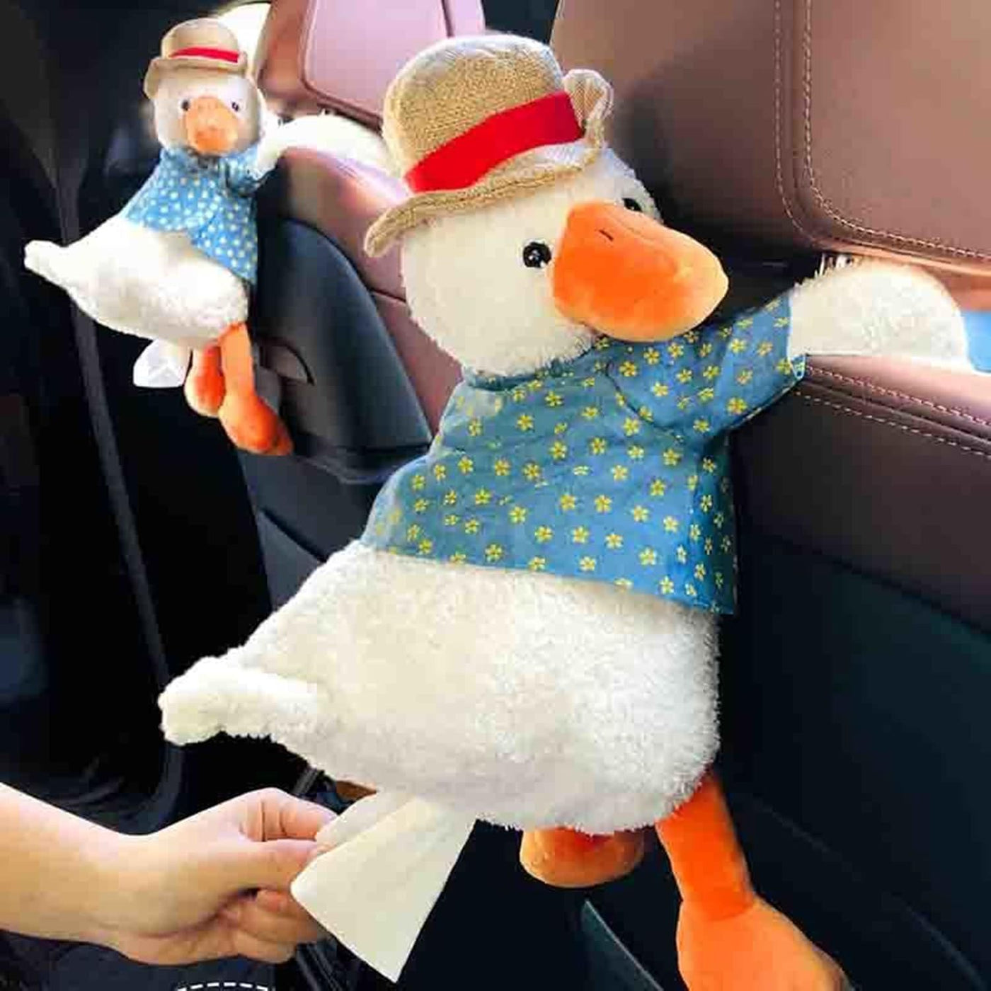 Duck Tissue Box Soft Cartoon Napkin Holder For Car Seat Home Decor