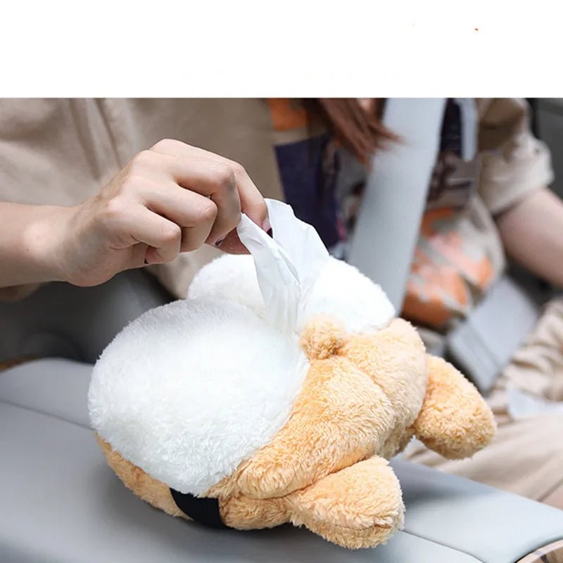 Duck Tissue Box Soft Cartoon Napkin Holder For Car Seat Home Decor