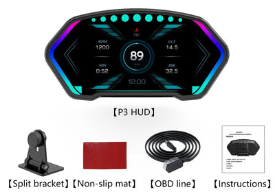 Digital Car Head-Up Display Speedometer With Dual OBD2 And GPS