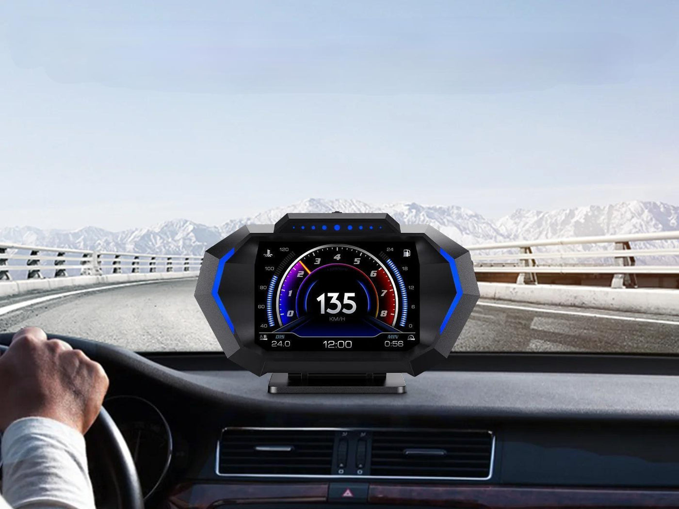 Digital Car Head-Up Display Speedometer With Dual OBD2 And GPS