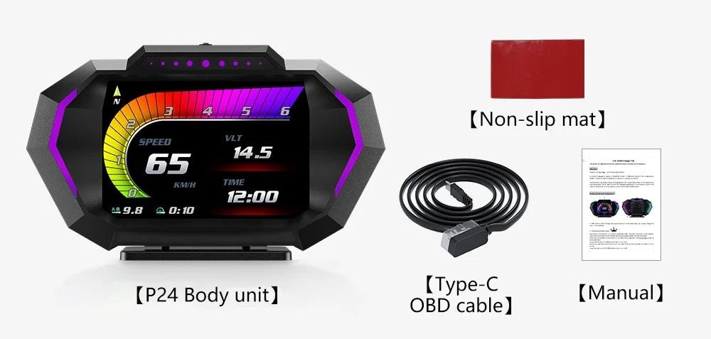 Digital Car Head-Up Display Speedometer With Dual OBD2 And GPS