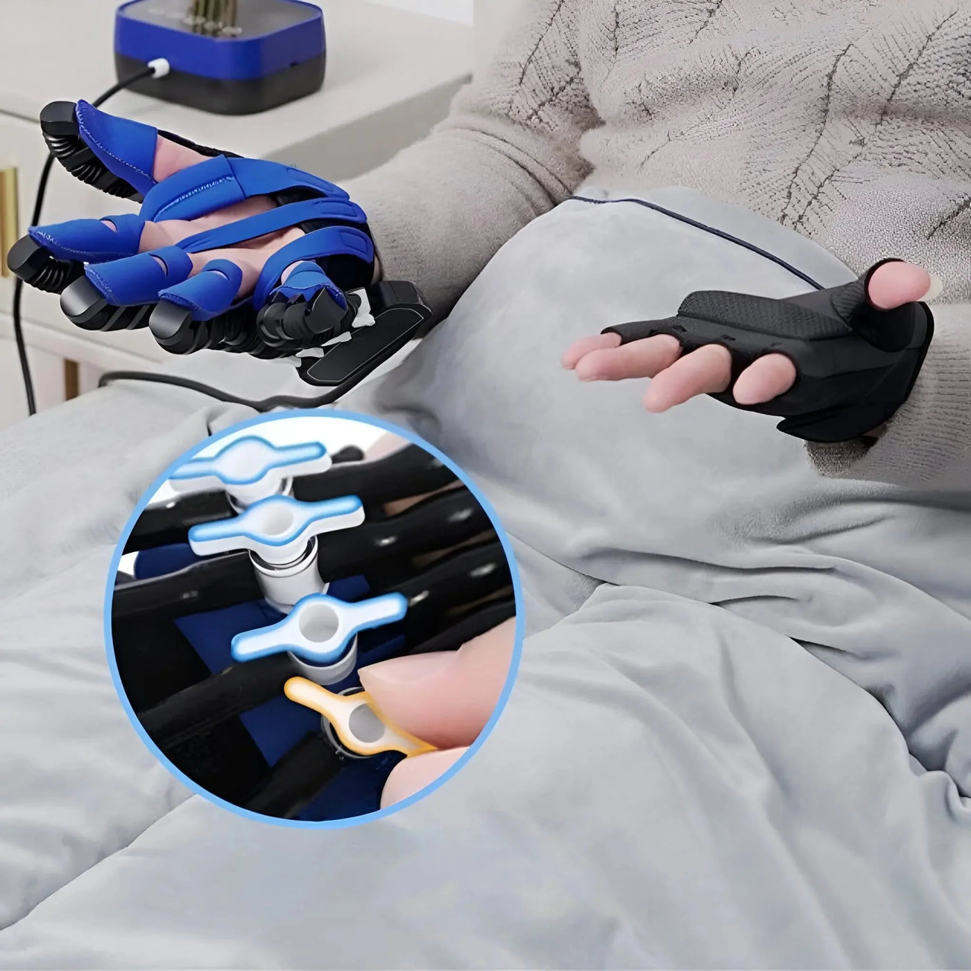 Rehabilitation Robot Gloves Finger Exerciser For Stroke Recovery Therapy