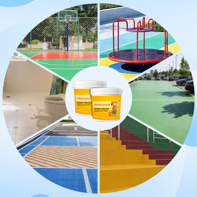 Water-Based Epoxy Floor Paint Waterproof Durable Indoor Outdoor Coating