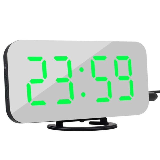 LED Mirror Alarm Clock With Sleek Modern Design And Clear Display
