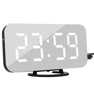 LED Mirror Alarm Clock With Sleek Modern Design And Clear Display