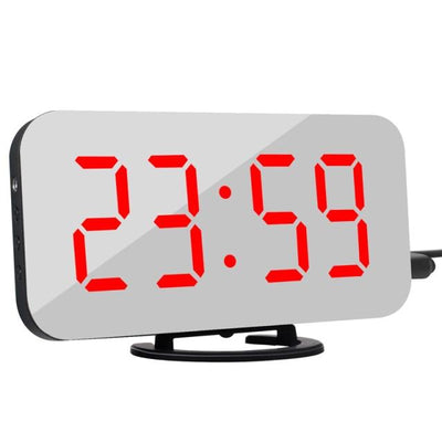 LED Mirror Alarm Clock With Sleek Modern Design And Clear Display