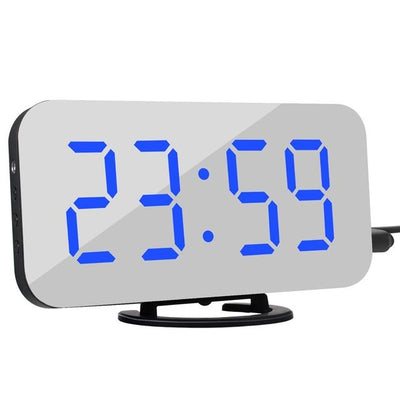 LED Mirror Alarm Clock With Sleek Modern Design And Clear Display