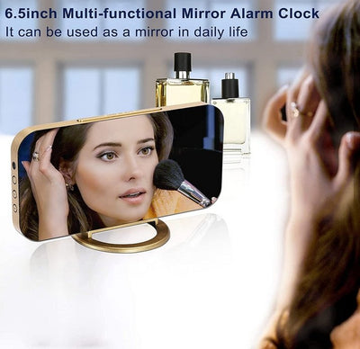 LED Mirror Alarm Clock With Sleek Modern Design And Clear Display