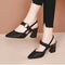 Glittering Rhinestone Block Heel Sandals Elegant Party Shoes