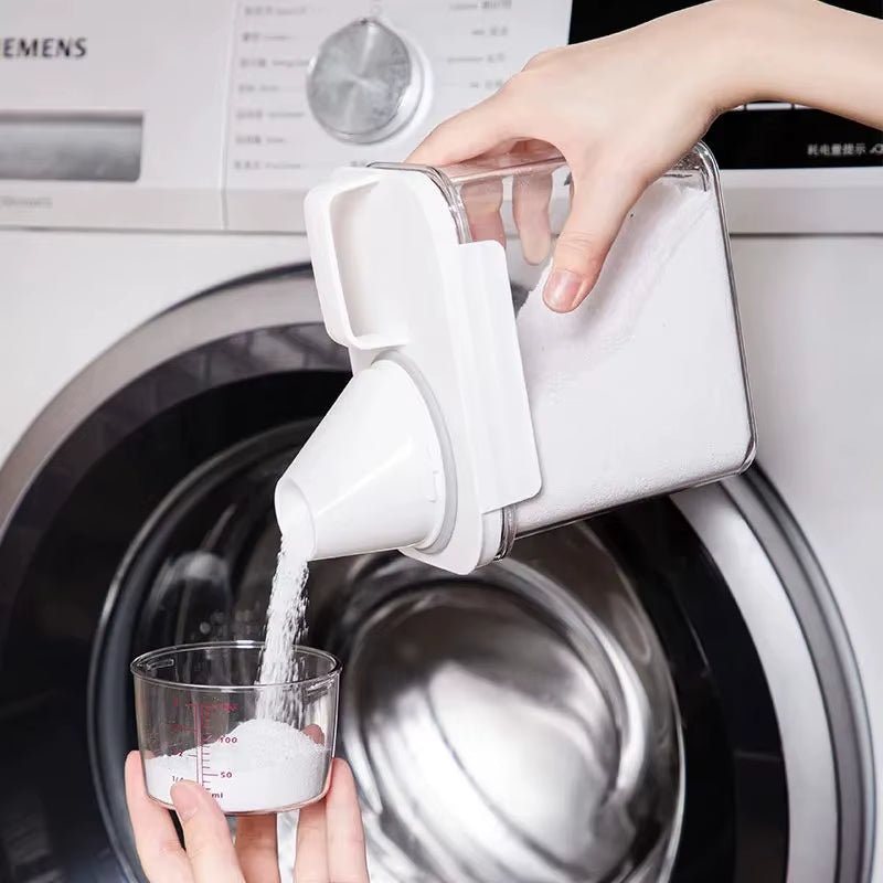 Airtight Laundry Detergent Dispenser Clear Container With Measuring Cup
