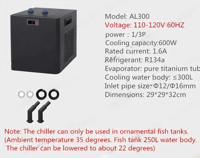 Aquarium Water Chiller Cooling System For Coral Jellyfish Shrimp Tanks