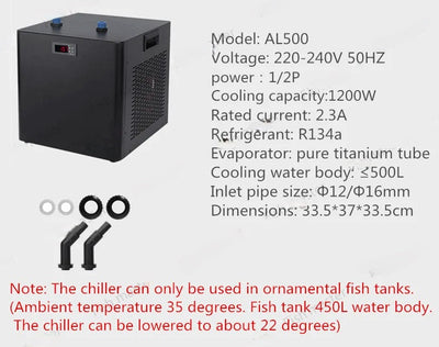 Aquarium Water Chiller Cooling System For Coral Jellyfish Shrimp Tanks