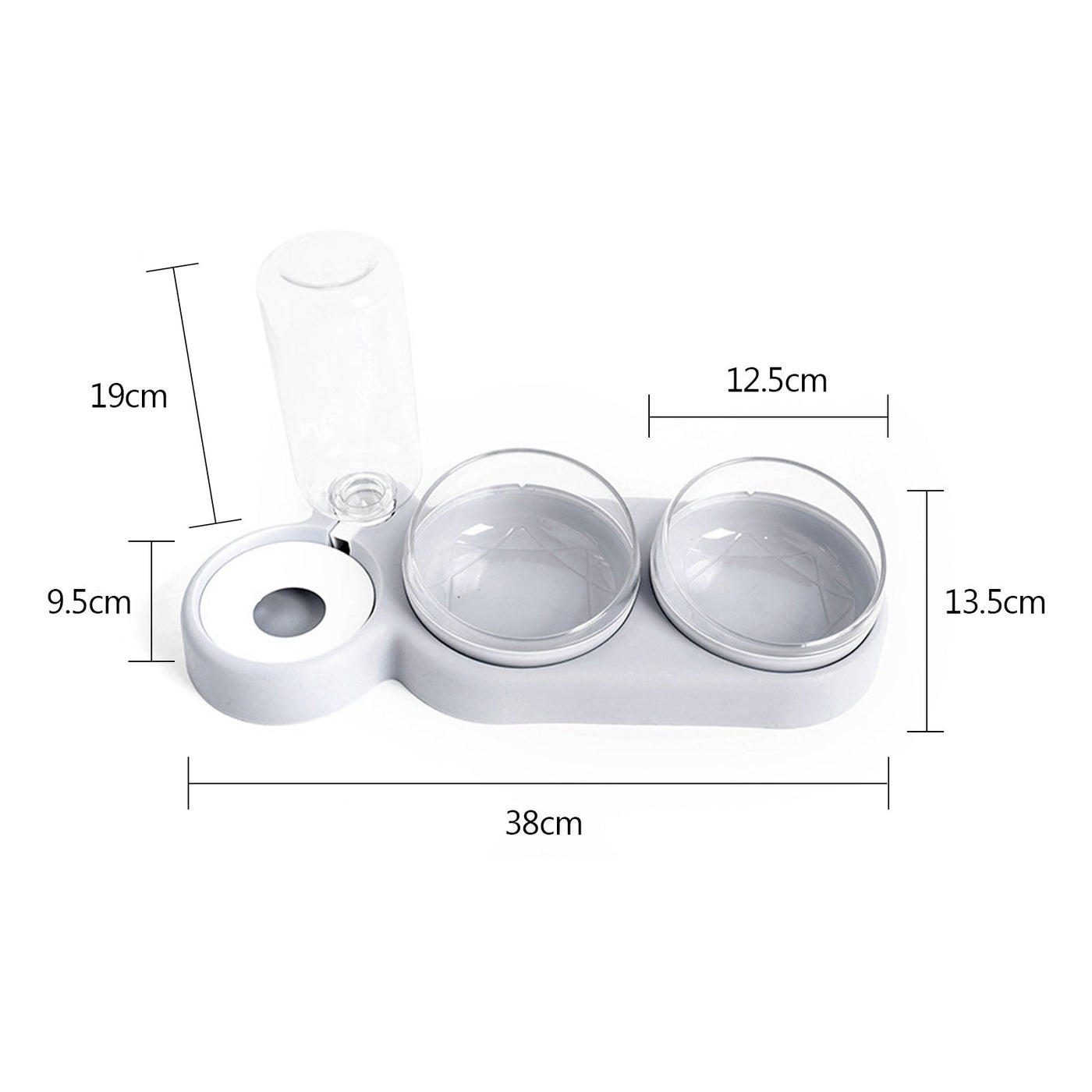 Small Dog Double Bowls Feeder All In One Pet Bowl