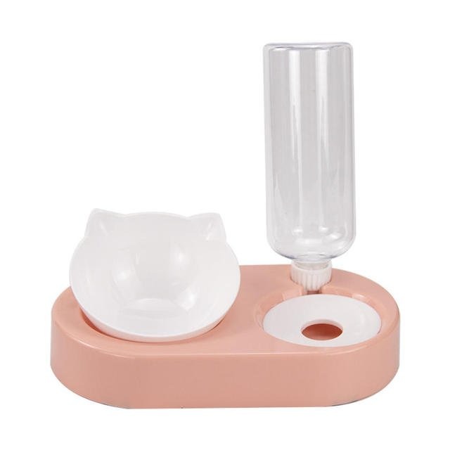 Small Dog Double Bowls Feeder All In One Pet Bowl