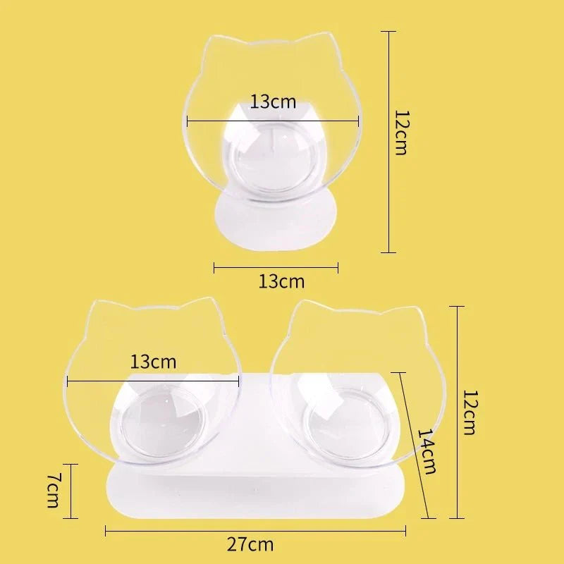 Small Dog Double Bowls Feeder All In One Pet Bowl