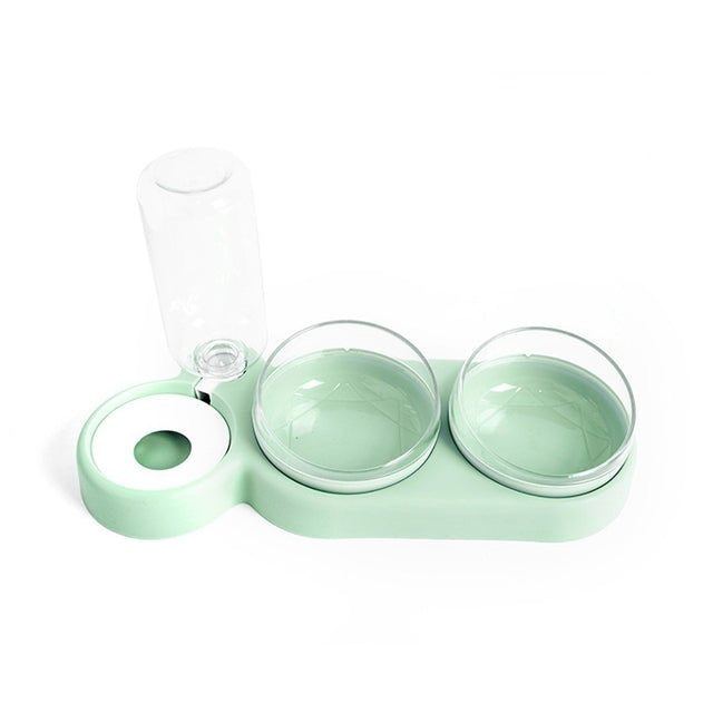 Small Dog Double Bowls Feeder All In One Pet Bowl