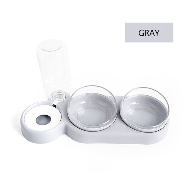 Small Dog Double Bowls Feeder All In One Pet Bowl