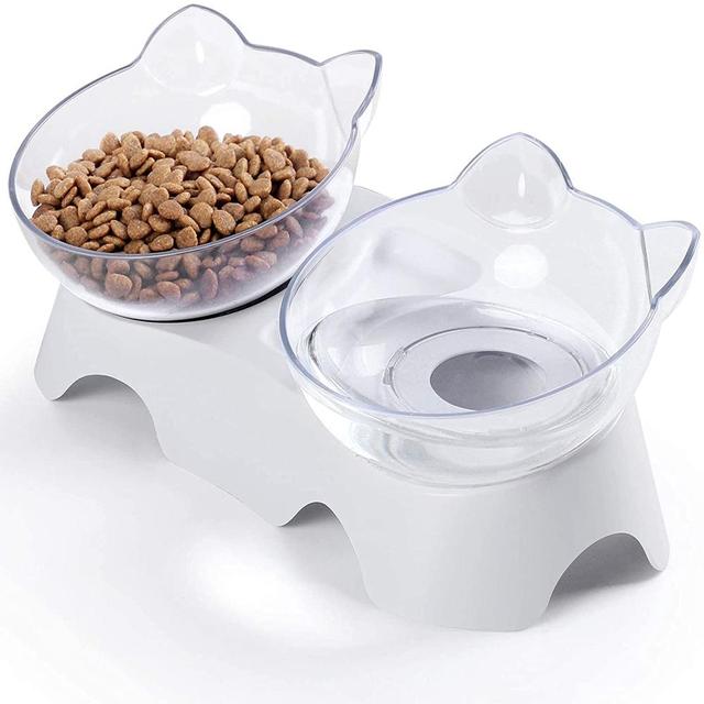 Small Dog Double Bowls Feeder All In One Pet Bowl