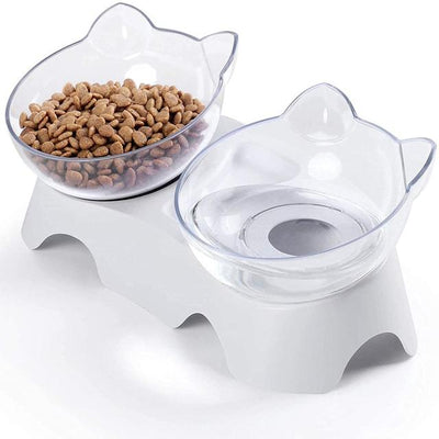 Small Dog Double Bowls Feeder All In One Pet Bowl