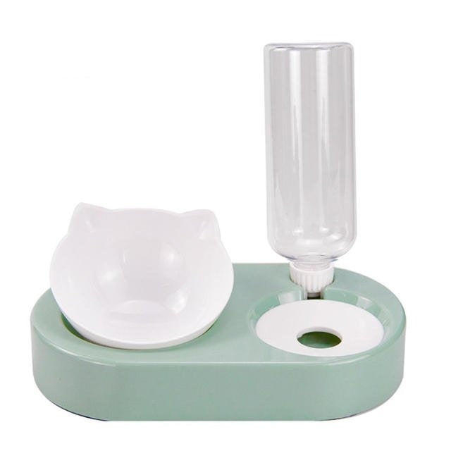 Small Dog Double Bowls Feeder All In One Pet Bowl