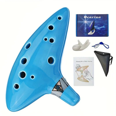 Alto C Ceramic Ocarina 12-Tone Musical Instrument For Beginners And Pros