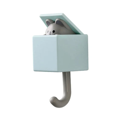 Animal Key Wall Hooks Cute Cartoon Cat Duck Bear Hangers