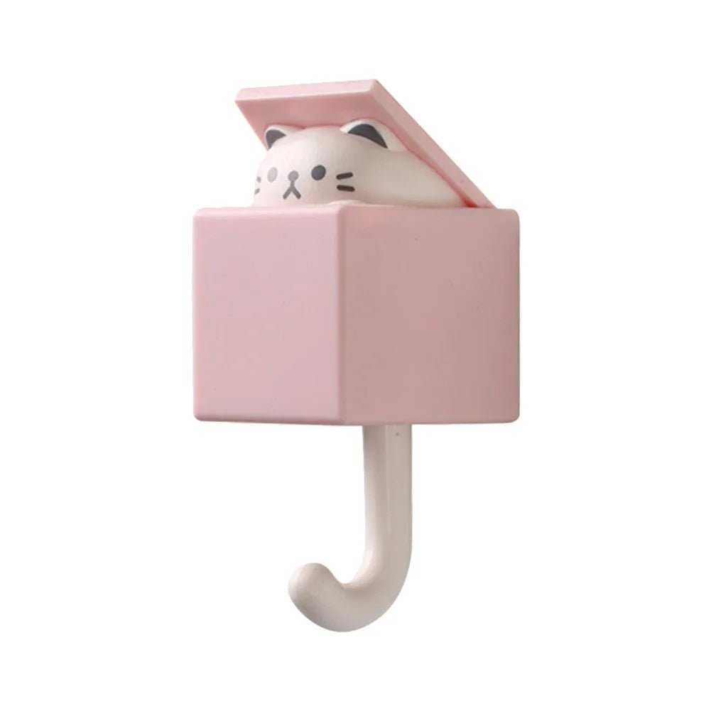 Animal Key Wall Hooks Cute Cartoon Cat Duck Bear Hangers
