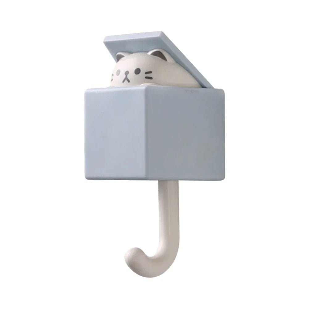 Animal Key Wall Hooks Cute Cartoon Cat Duck Bear Hangers