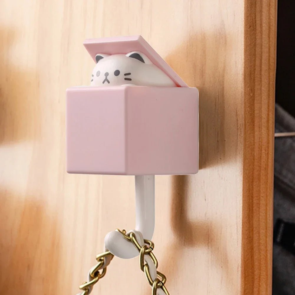 Animal Key Wall Hooks Cute Cartoon Cat Duck Bear Hangers