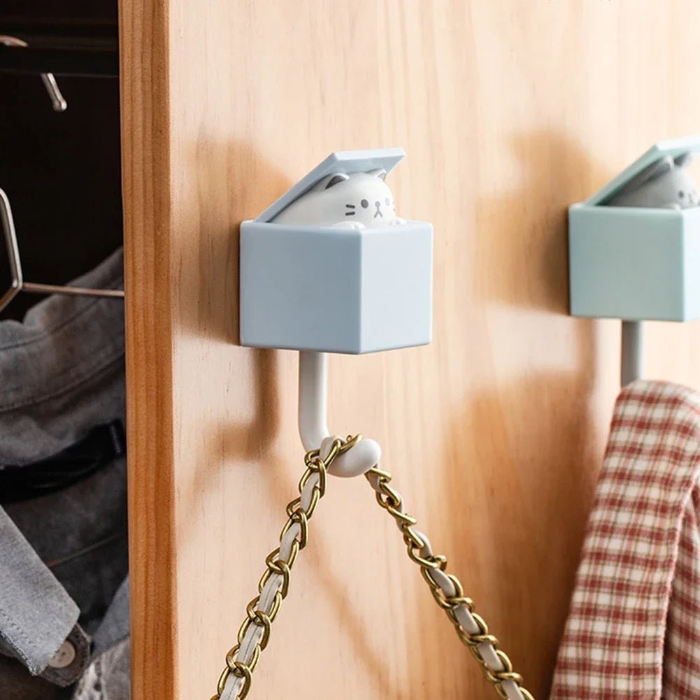 Animal Key Wall Hooks Cute Cartoon Cat Duck Bear Hangers