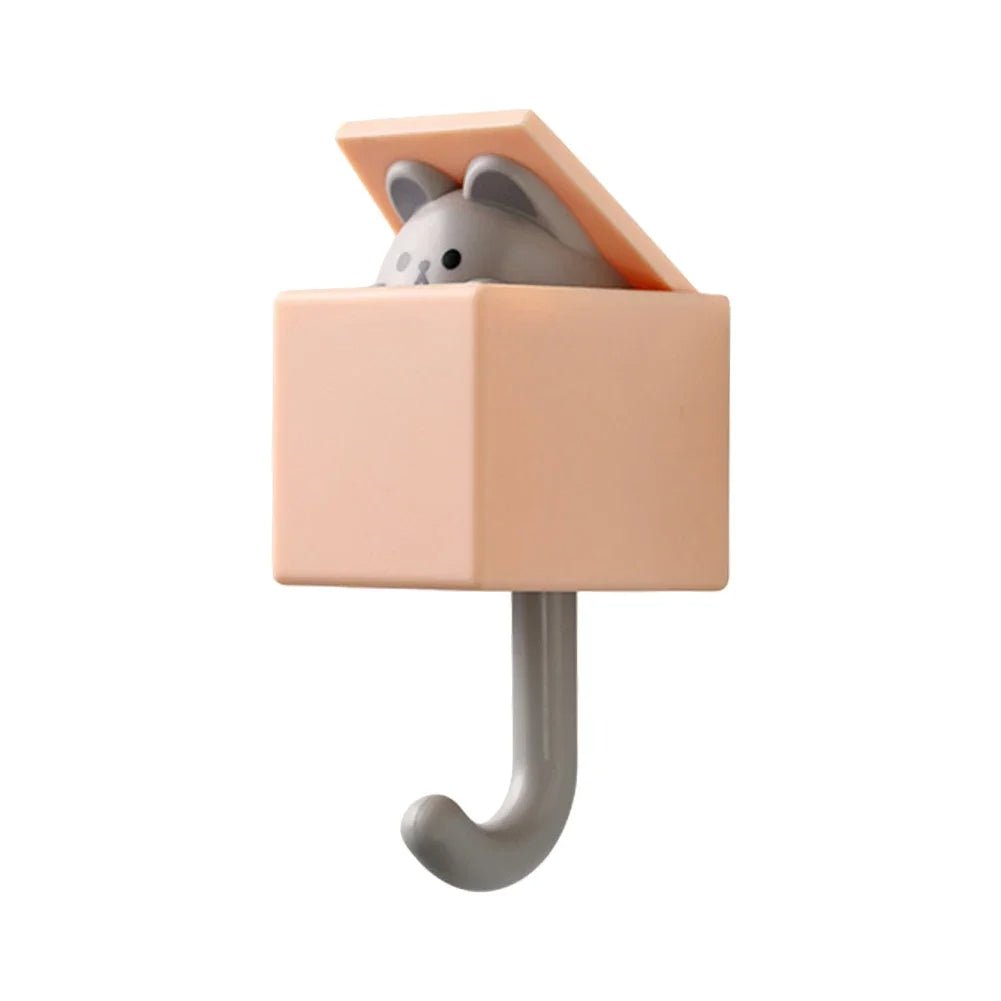 Animal Key Wall Hooks Cute Cartoon Cat Duck Bear Hangers