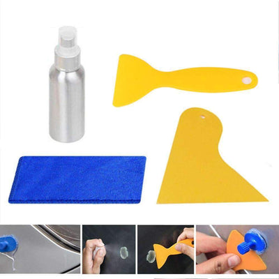 Car Dent Remover Kit With Scrapers Cleaning Alcohol Microfiber Rag