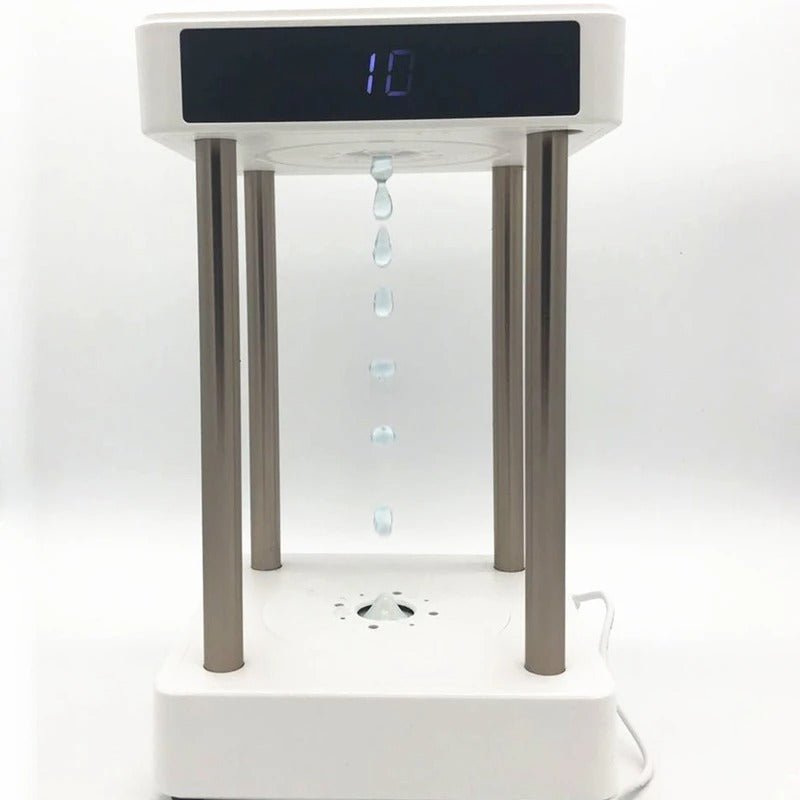 Anti Gravity Waterfall Fountain Clock With Anion Purifying Lamp