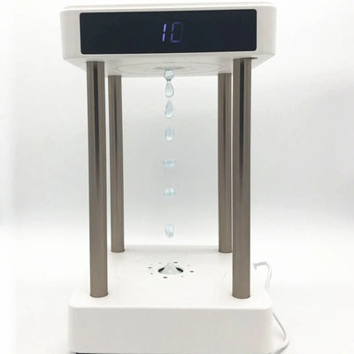 Anti Gravity Waterfall Fountain Clock With Anion Purifying Lamp